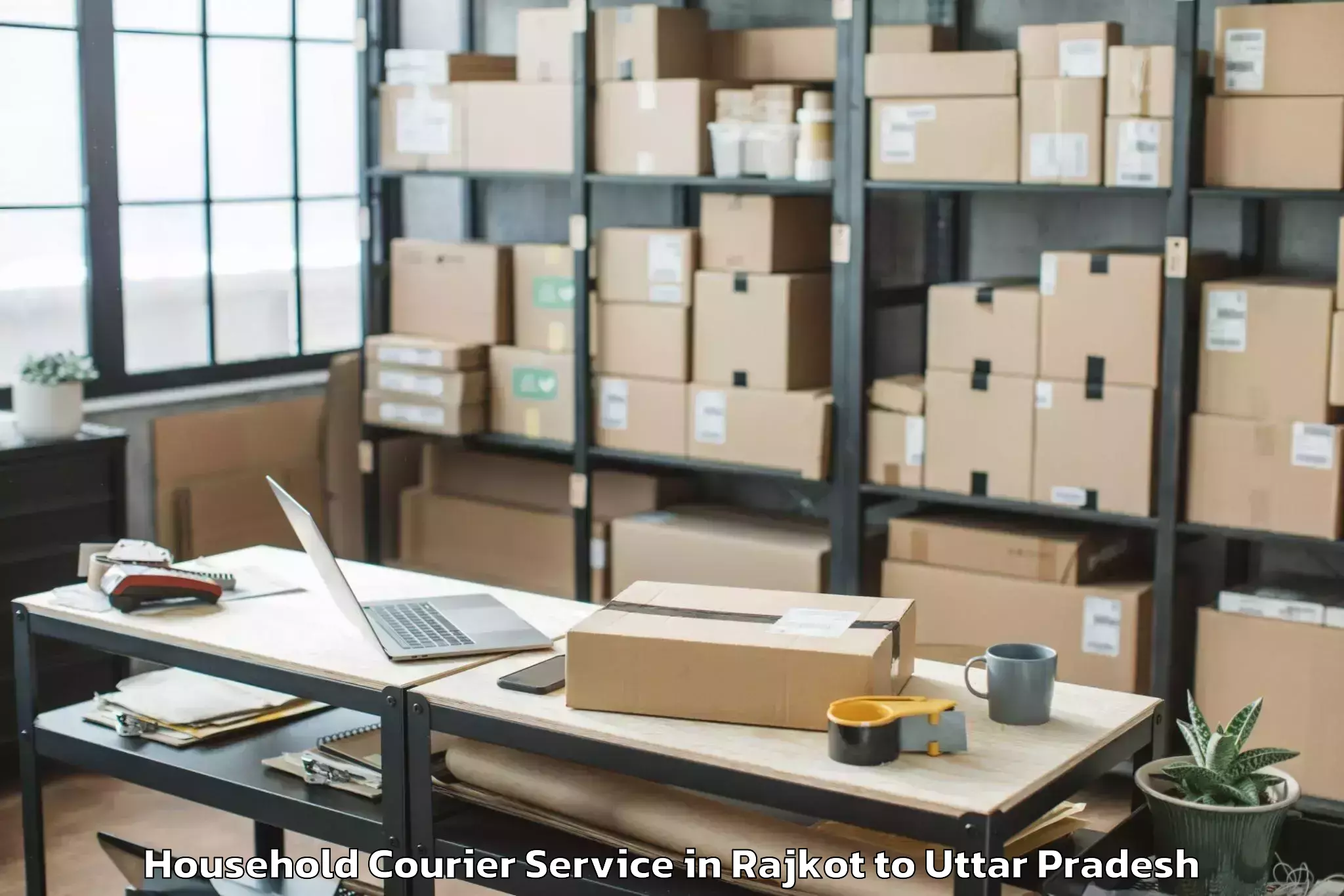 Get Rajkot to Great Mall Of Aligarh Household Courier